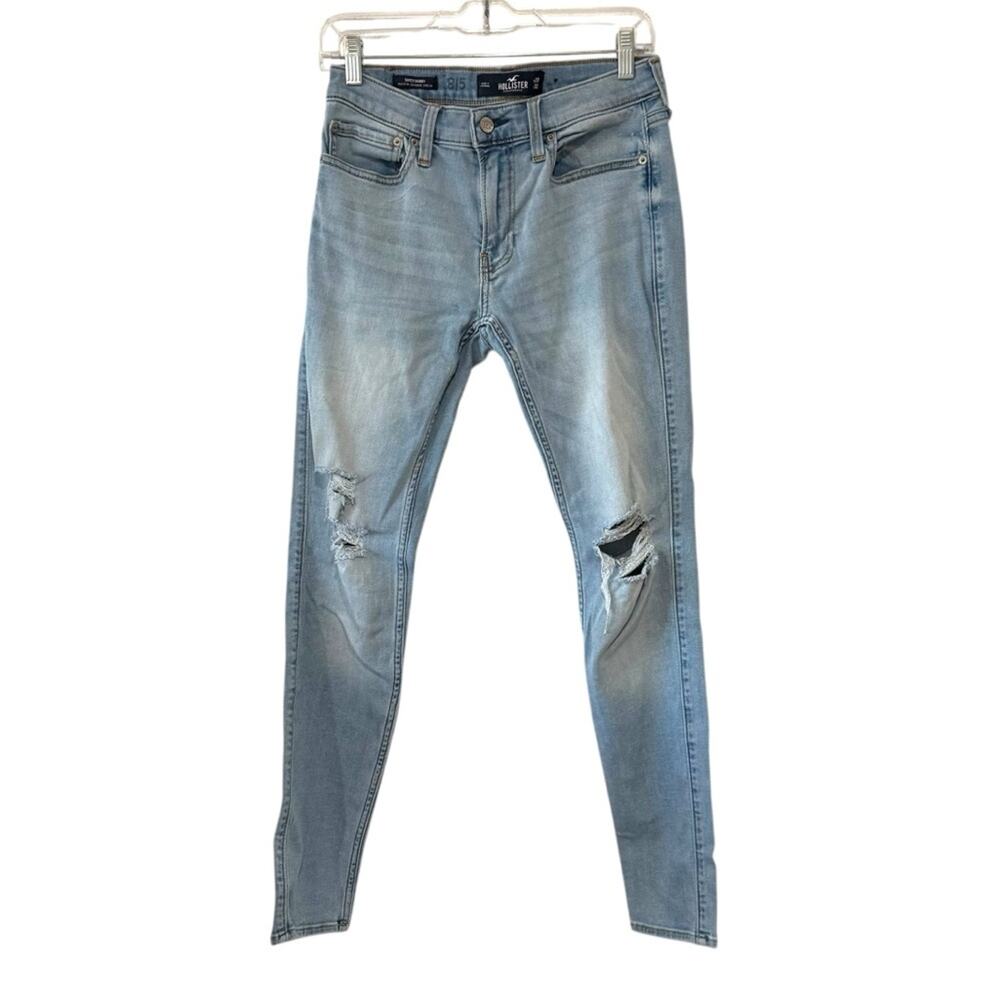 Hollister Super Skinny Light Wash Distressed Jeans - Size 29x32